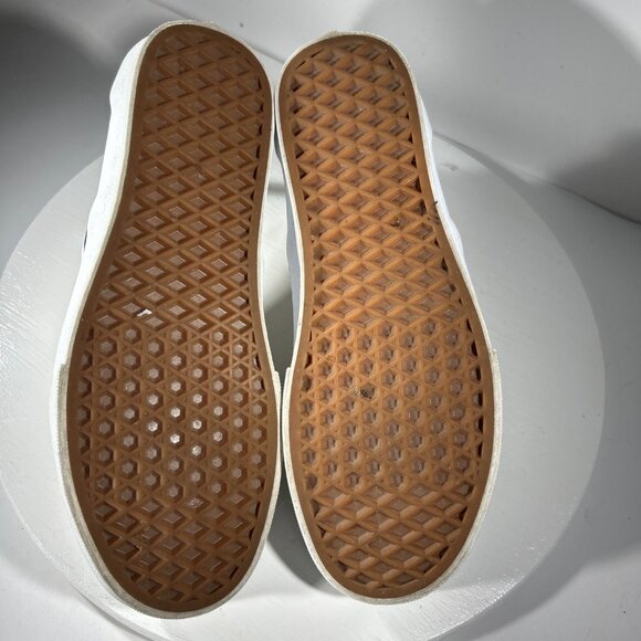 Vans Classic Rose Print Womens Size 8 White Casual Shoes Sneaker Slip USED TWICE - Picture 8 of 12